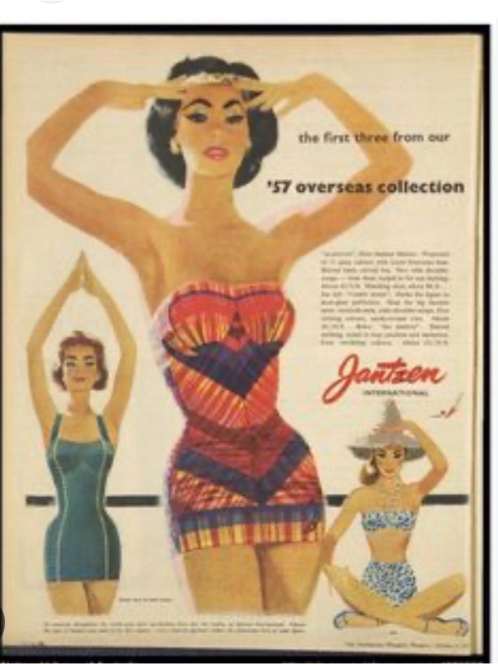 Rare Vintage 50s Jantzen Pinup One-Piece Swimsuit- perfect condition